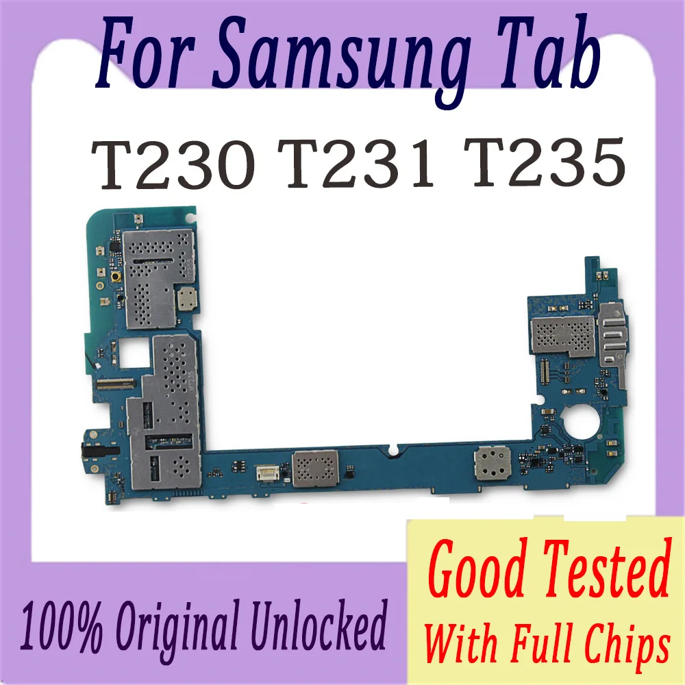 Оригинальная материнская плата для samsung Galaxy Tab 4 T230 T231 T235 разблокированная материнская плата Android логическая плата протестированная хорошая пластина