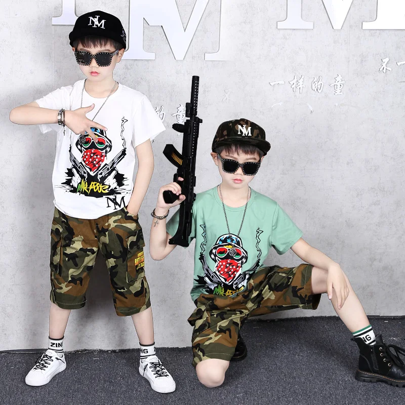 

4-14 Years Summer Boy Clothing Set 2021 New Fashion Casual Active T-shirt+ Pant Kid Children Boy Teenager Clothing