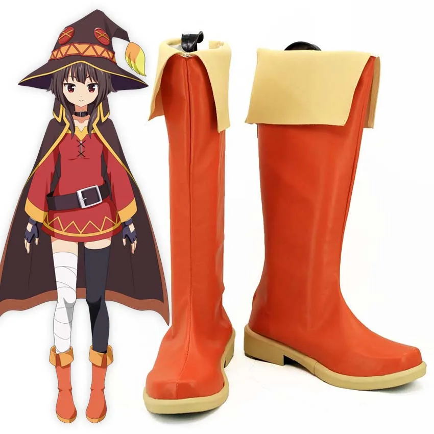 

KonoSuba: God's Blessing on This Wonderful World! Cosplay shoes Megumin Halloween party Cos High boots Hot sale