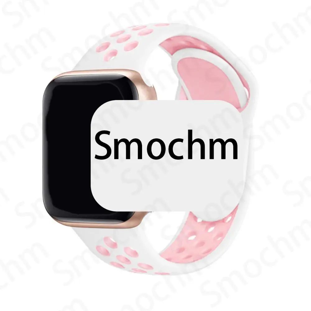 Smochm IWO 8 Plus DIY новые умные часы Bluetooth 1:1 Series 4 Беспроводное зарядное устройство MTK2502 обновлено для Apple Watch iPhone Android - Цвет: RoseG WhitePink