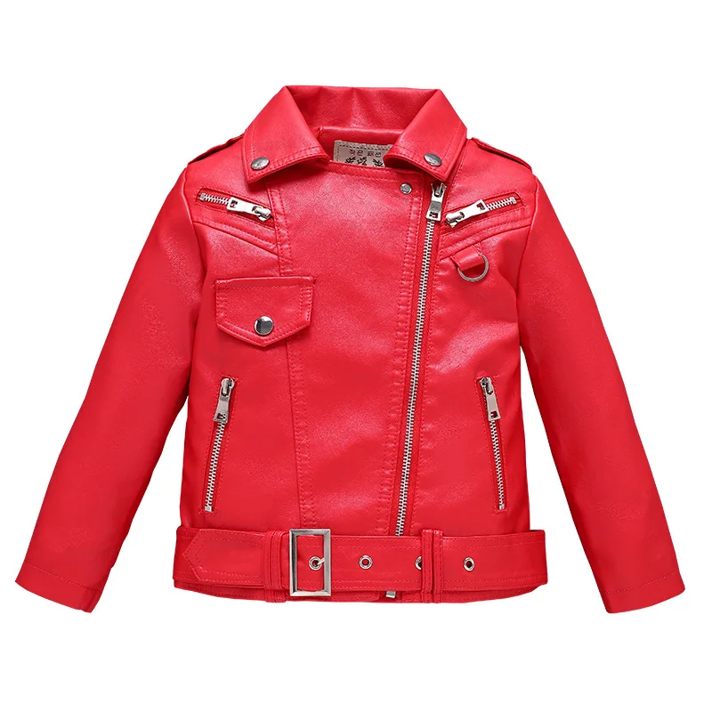 Teenage Girls Motorcycle PU Leather Jackets and Coats 2020 Spring ...