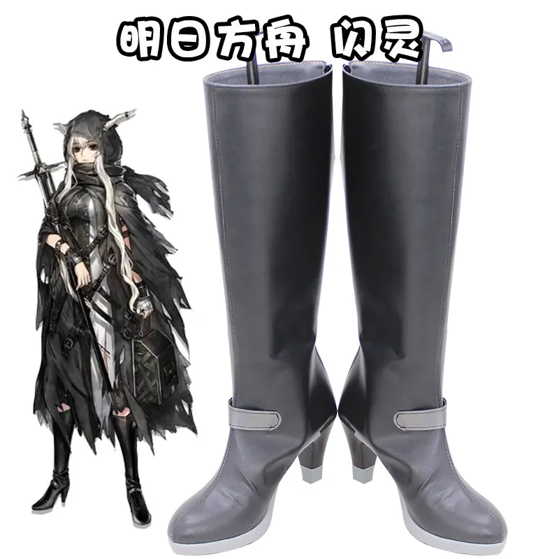 shoes Игра Arknights Shan Ling косплей костюм, полный набор Женский карнавальный костюм на Хэллоуин вечерние костюмы - Цвет: shoes
