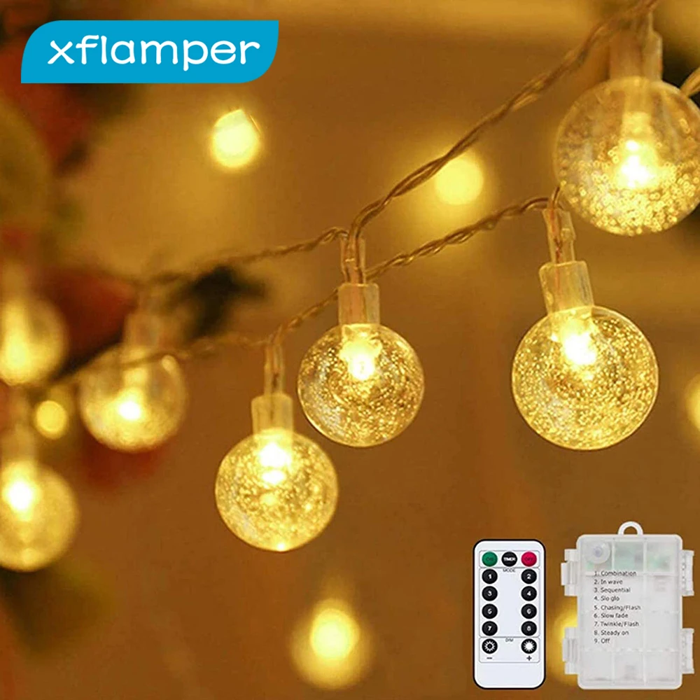 

3M 6M Battery Powered Globe Ball String Light Waterproof Decoration for Indoor & Outdoor Party Wedding with Remote