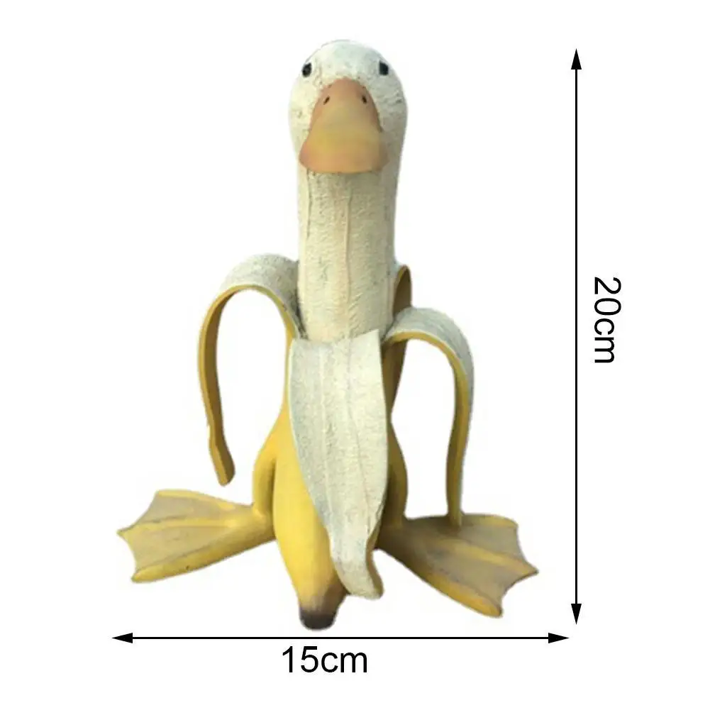 

Creative Resin Banana duck Figurine Banana duck Model Home Decoration Miniature Gift Stuffs Figurine Statue Gardening Decor U4C3