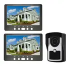 Видеодомофон, 7 дюймов, проводная, водонепроницаемая, водонепроницаемый ИК, с камерой ночного видения, двусторонней аудиосвязью, с 1or2 Moni