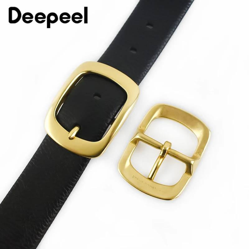 Deepeel 38 мм твёрдая латунная пряжка для мужчин и женщин металлическая с язычком