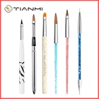 TIANMI ногтей кисти для маникюра гель щетка для нейл-арта, 520 шт.комплект с эффектом деграде (переход от темного к щетка для Градиент для Гель-лак для ногтей для рисования
