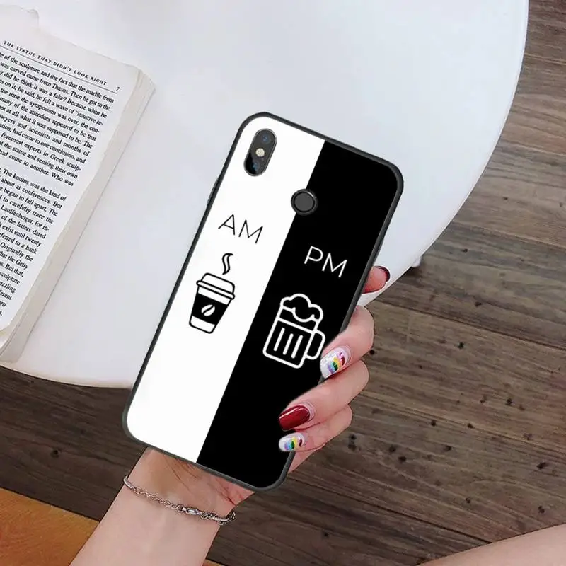 

design fashion funny aesthetic art Coffee Wine Cup Phone Case For Xiaomi Redmi note 7 8 9 t k30 max3 9 s 10 pro lite