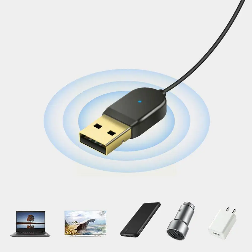 

Bluetooth 5.0 Receiver Car AUX 3.5mm Jack Wireless Transmitter Mic BT Music Stereo USB call Dongle Audio Hands-free 5.0 ada L1O3