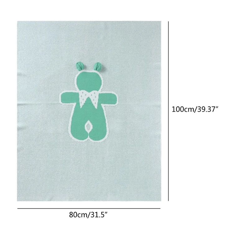 

Baby Blankets Knitted Newborn Swaddle Stroller Bedding Wrap Cartoon Rabbit Boys Girls Receiving Blanket Children Quilts