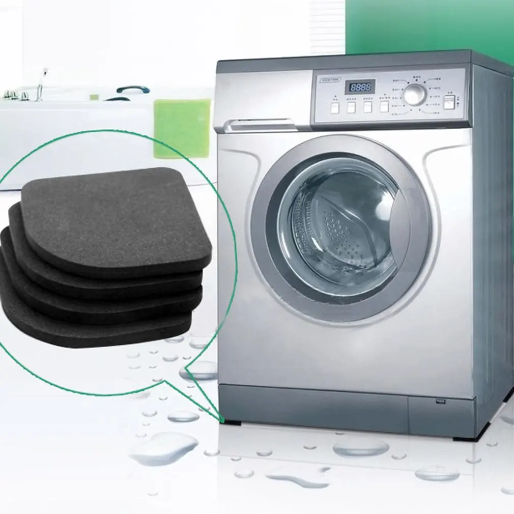 Ударопрочная подставка для стиральной машины 4 штуки в Противоскользящий коврик