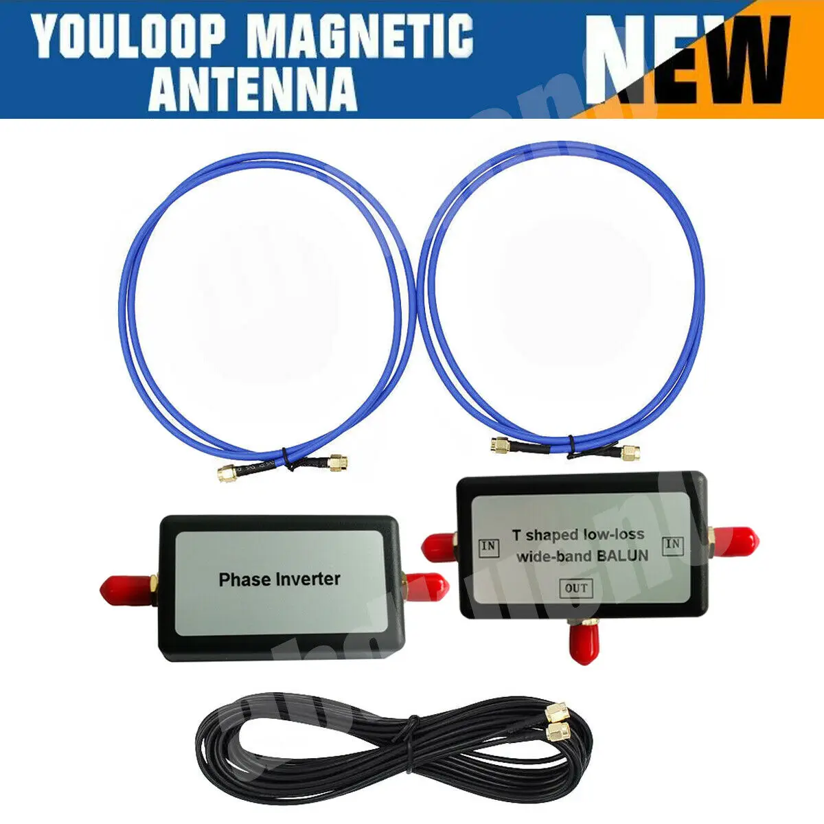 

YouLoop Magnetic Antenna Portable Passive Magnetic Loop Antenna with Low Loss Broadband BALUN for HF and VHF