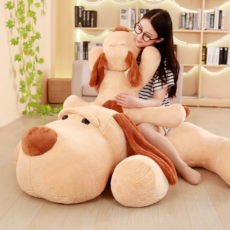comprar Dorimtrader 150 Cm Grande Bonito Deitado 59 Polegadas Gigante Stuffed Animal Brinquedo Do Cão De Pelúcia Cães Dos Desenhos Animados Travesseiro Boneca Amante Presente DY61632