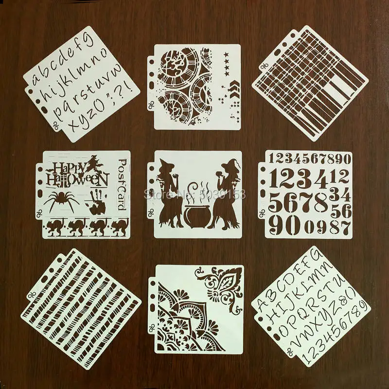Пустые трафареты для Хэллоуина ведьмы штампы скрапбукинга тиснение настенная