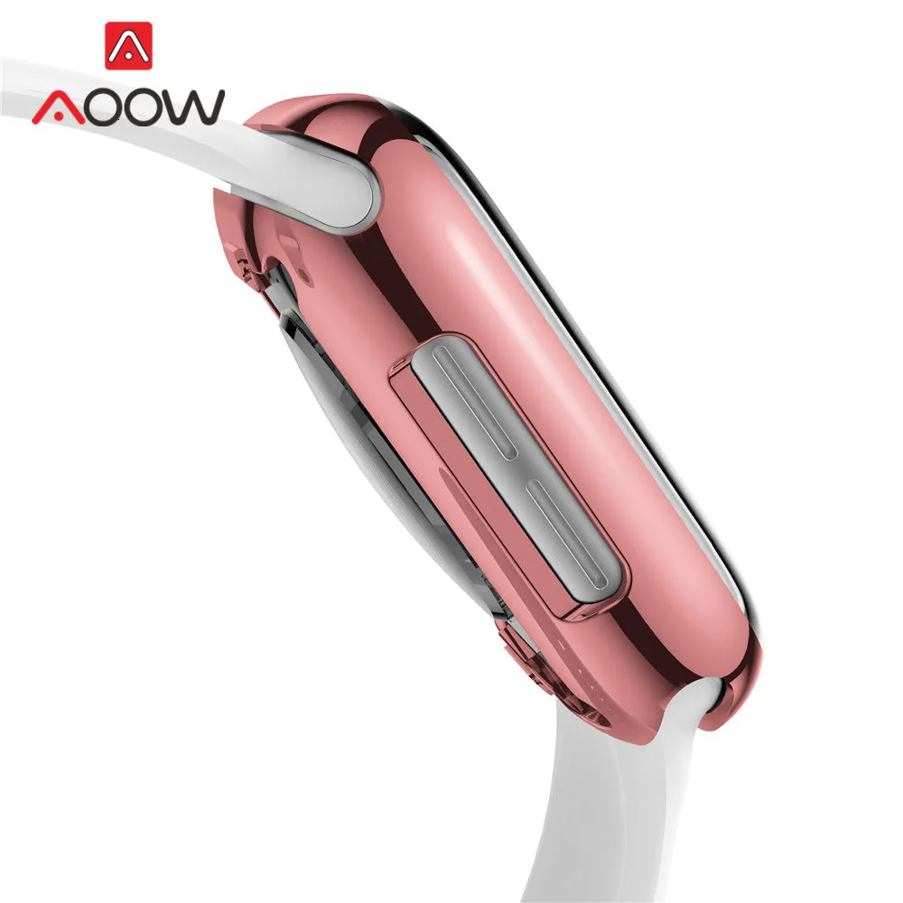 Мягкий ТПУ защитный чехол для экрана iWatch Apple Watch 2 3 4 40 мм 44 мм 38 мм 42 мм прозрачный 360 градусов Полная защита крышка ремешок