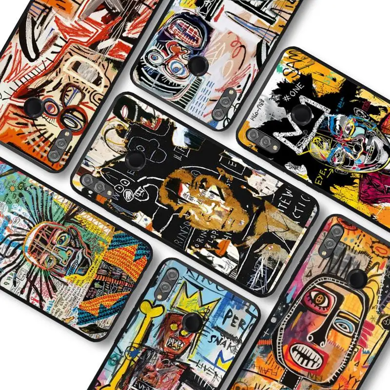 

Jean Michel Basquiat Art Graffiti Phone Case For Huawei honor10Lite 10i 20 8x 10 Funda for Honor9lite 9xpro Back Coque