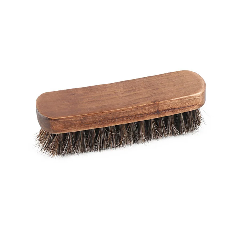

Soft Hair Bristles Shoes Polish Brush Wood Handle Leahter Shoes Boots Furniture Polishing Cleaning Brush
