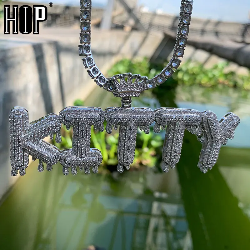 Кубинская цепь для тенниса в стиле хип хоп с фианитами|Индивидуальные Ожерелья| |