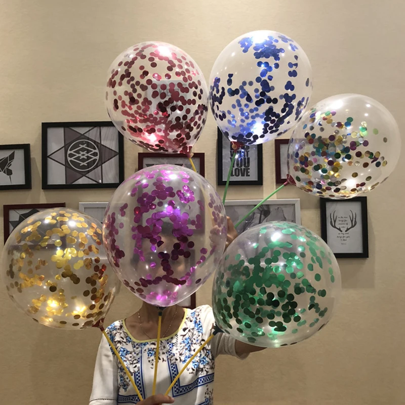 

Confetti/Microfoam Latex Balloons 12 Inch Balloons for Graduation Wedding Birthday Baby Shower Party PAK5