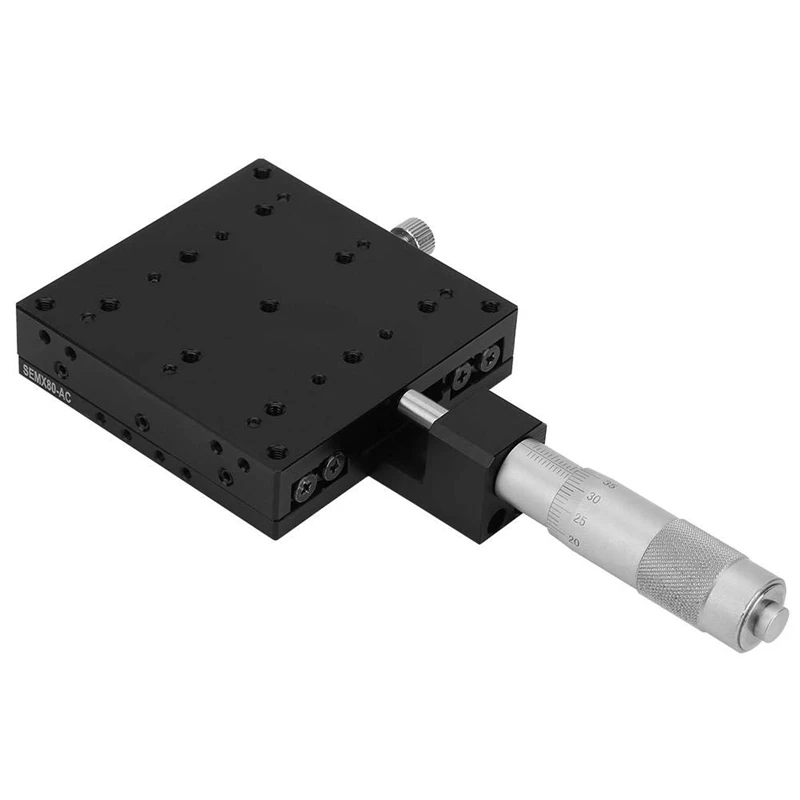 Линейный этап 80X80 мм X ось микрометр ручной тонкой настройки Крест ролик точность