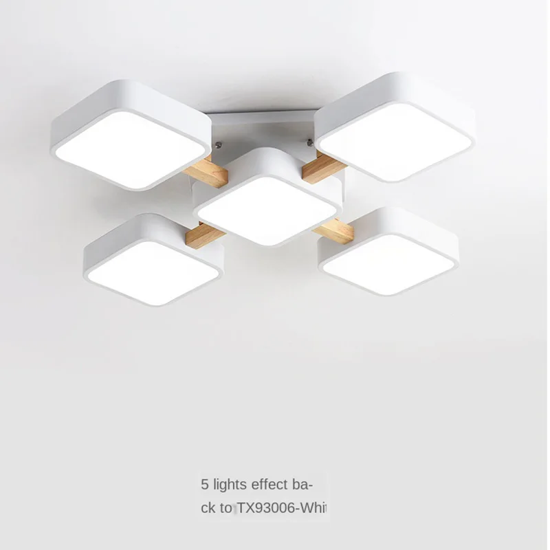 Современный минималистский светодиодный квадратный светильник белого/серого