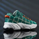 Мужские кроссовки на толстой подошве, дышащая сетчатая спортивная обувь для бега, прогулочная обувь на толстой подошве, лето 2021