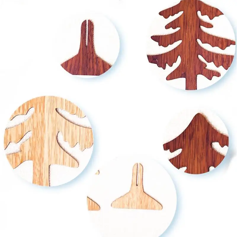 Рождественские украшения креативная резьба елочные деревянные рождественские