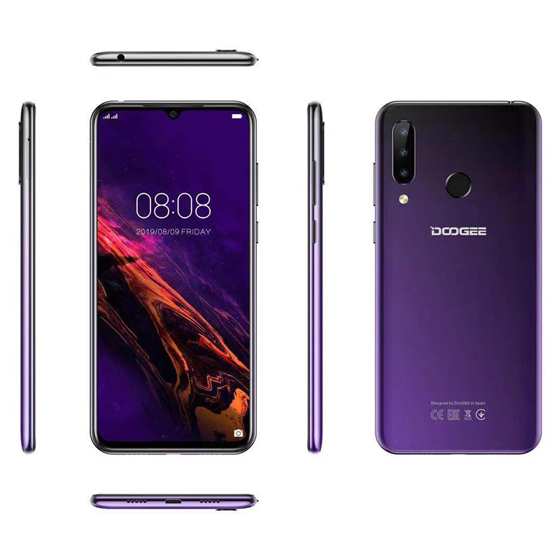 

Doogee N20 Mobile Phone 6.3" Waterdrop Screen 16MP Triple Rear Cameras 4350mAh 4GB+64GB Octa core 10w charge 4G Smartphone