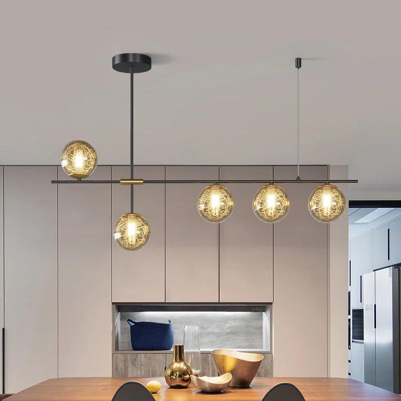 Nordic Living Room Chandelier Post-Modern Light Luxury LED Simple Multi-Head Low-altitude Restaurant Creative Art | Освещение