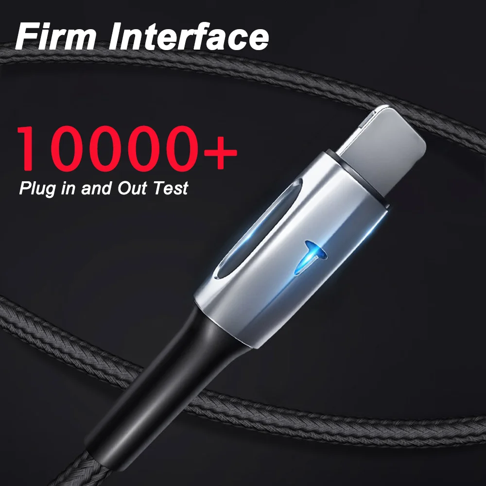

3A 1m USB to Type C Lightning Fast Charging Type-C Charging Data Cord For Huawei P40 Mate 30 Xiaomi Redmi cable bracelet