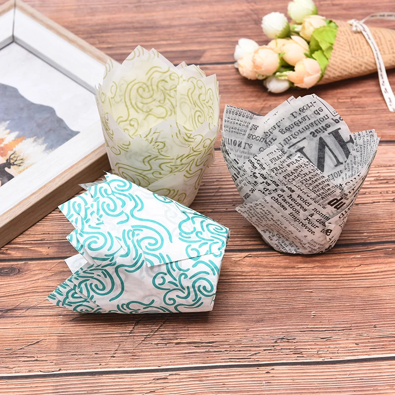 Новогодняя бумажная подкладка для кексов 50 шт. чашка выпечки свадебной вечеринки