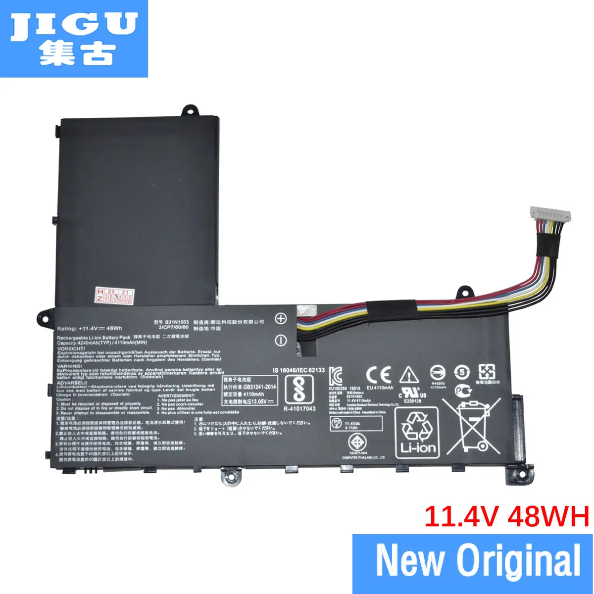 JIGU Оригинальный аккумулятор для ноутбука B31N1503 ASUS R206SA E202SA серия EeeBook 11 4 V 48WH |
