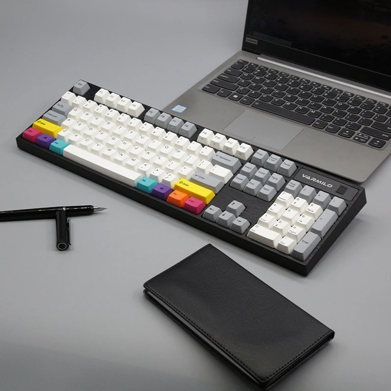 varmilo cmyk ma87 ma108 ma104 a mechanical keyboard wired static capacitance axis v2 white backlit computer gaming keyboard free global shipping