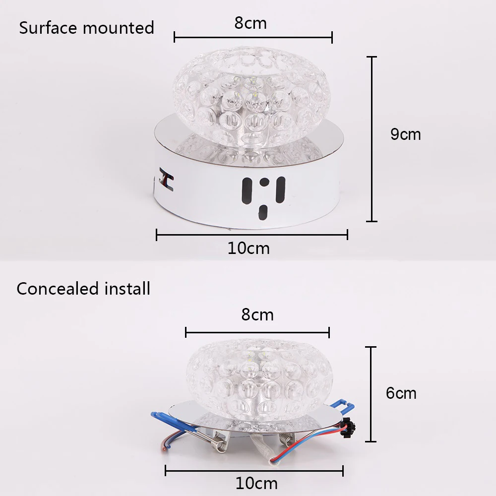 Светодиодный хрустальный потолочный светильник s современный круговой мини