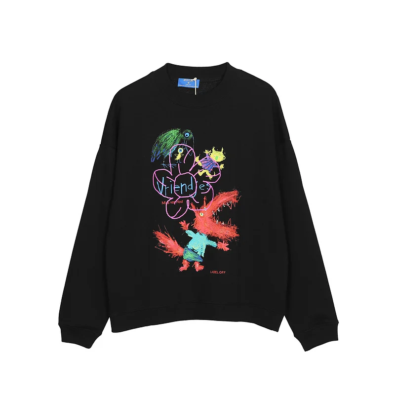 

20FW Painted Dinosaur Hoodie Women Men Hoodies Sweatshirts Hiphop Streetwear Men Casual Hoodie Pullover