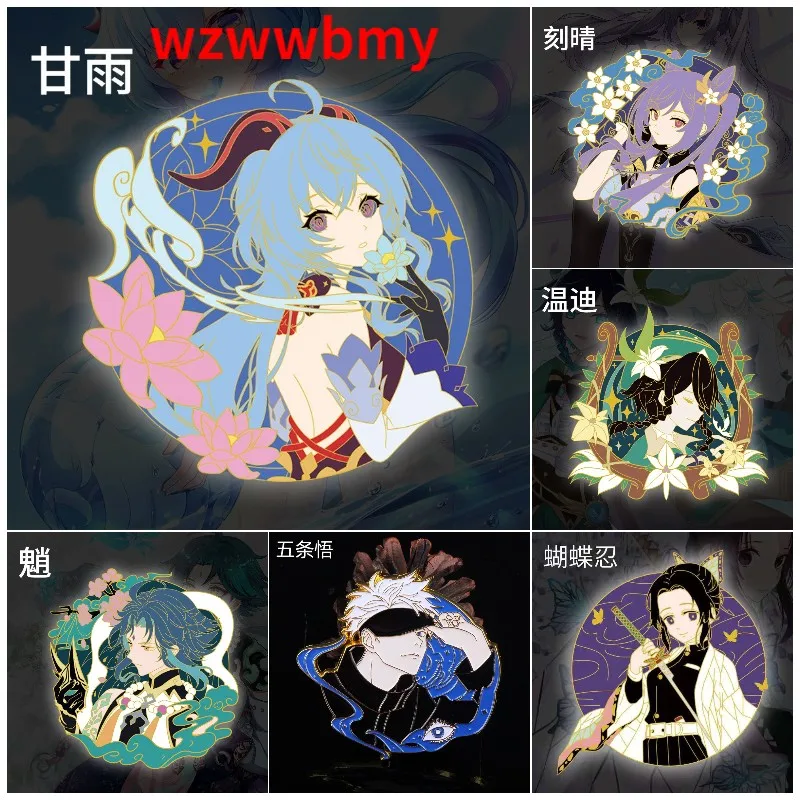 

Cartoon Anime Genshin Impact Xiao Barbatos Keqing Brooch Icons Cosplay Prop Denim Jeans Accessories Pin Jewelry Gift for Kids