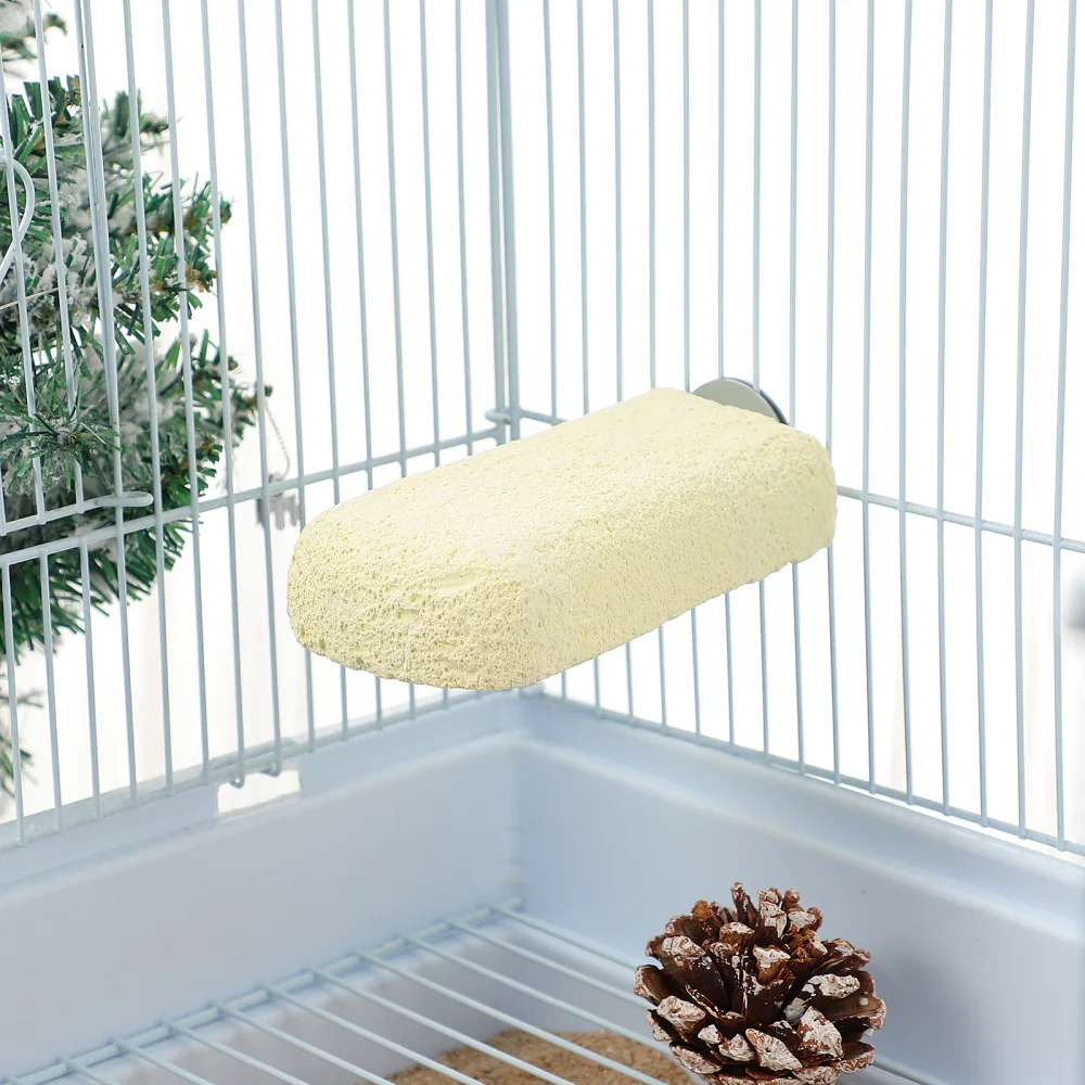 

POPETPOP Squirrel Hamster Calcium Grinding Stone Chinchilla Squirrel Cage Stand Platform for Parrot Budgies Chinchilla