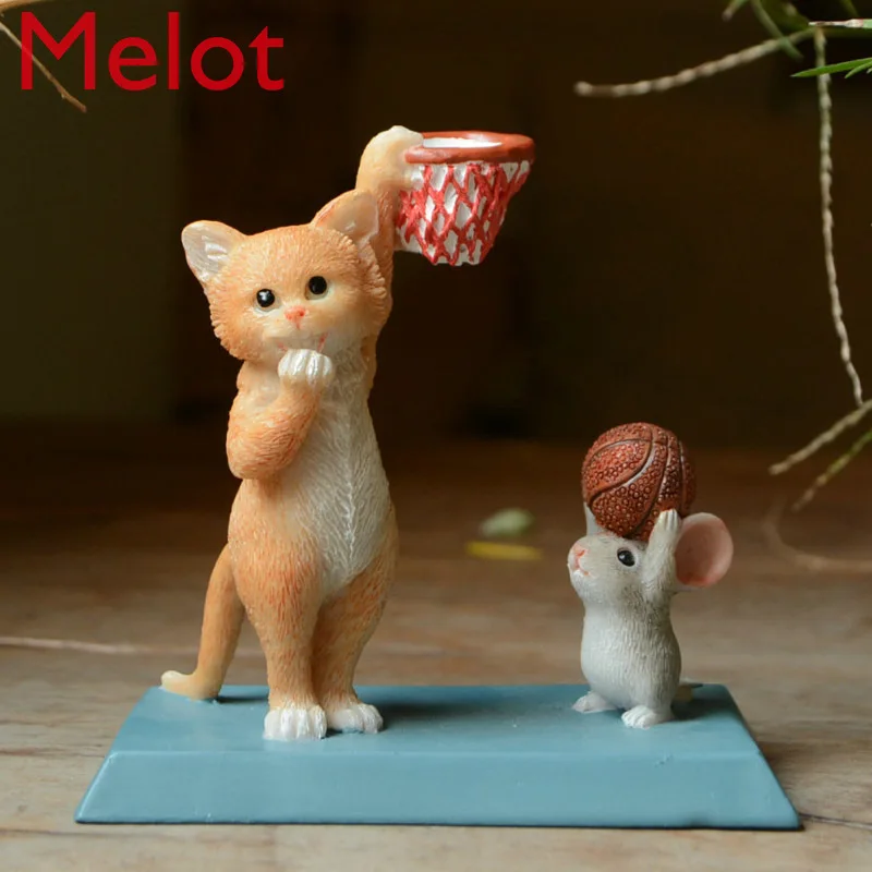 

Creative Cute Kitty Decoration Cartoon Doll Resin Simulation Animal Decorative Gift Desktop