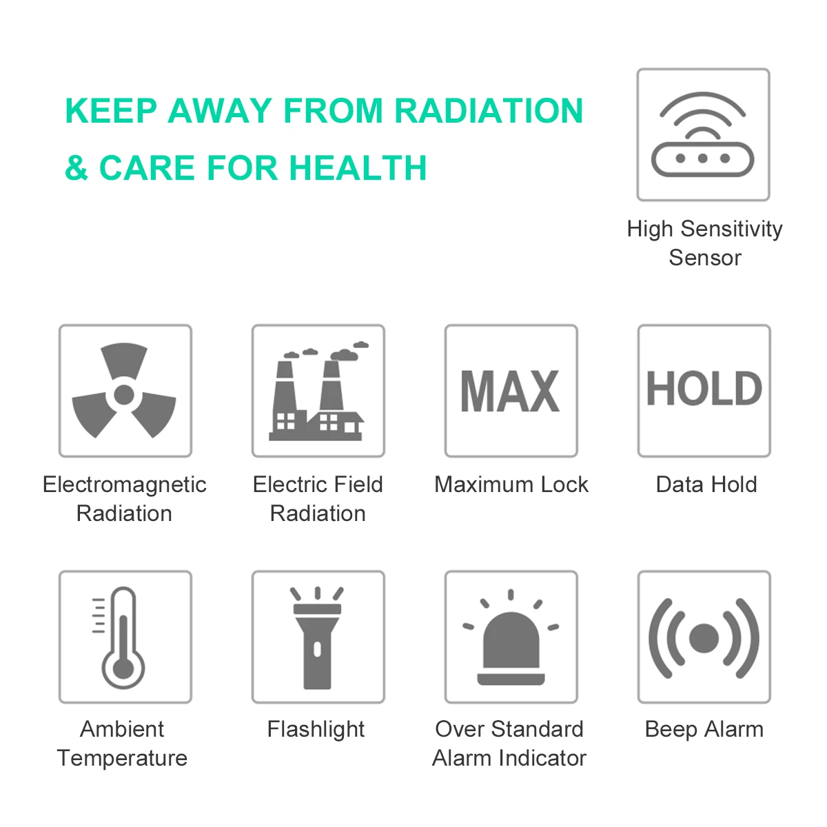 

EMF Meter Electromagnetic Radiation Detector Household High Precision Electromagnetic Wave Radiation Tester Radiation Monitor