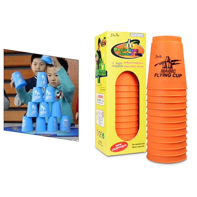 12 шт./компл. Волшебная Летающая чашка Скорость спортивные штабелирование чашек