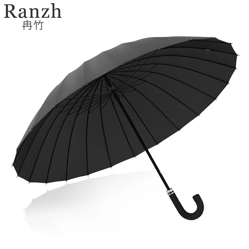 

Black Business Umbrella Windproof Adult Uv Protection Large Luxury Fashion Umbrella Outdoor Paraguas Mujer Rain Gear BD50UU