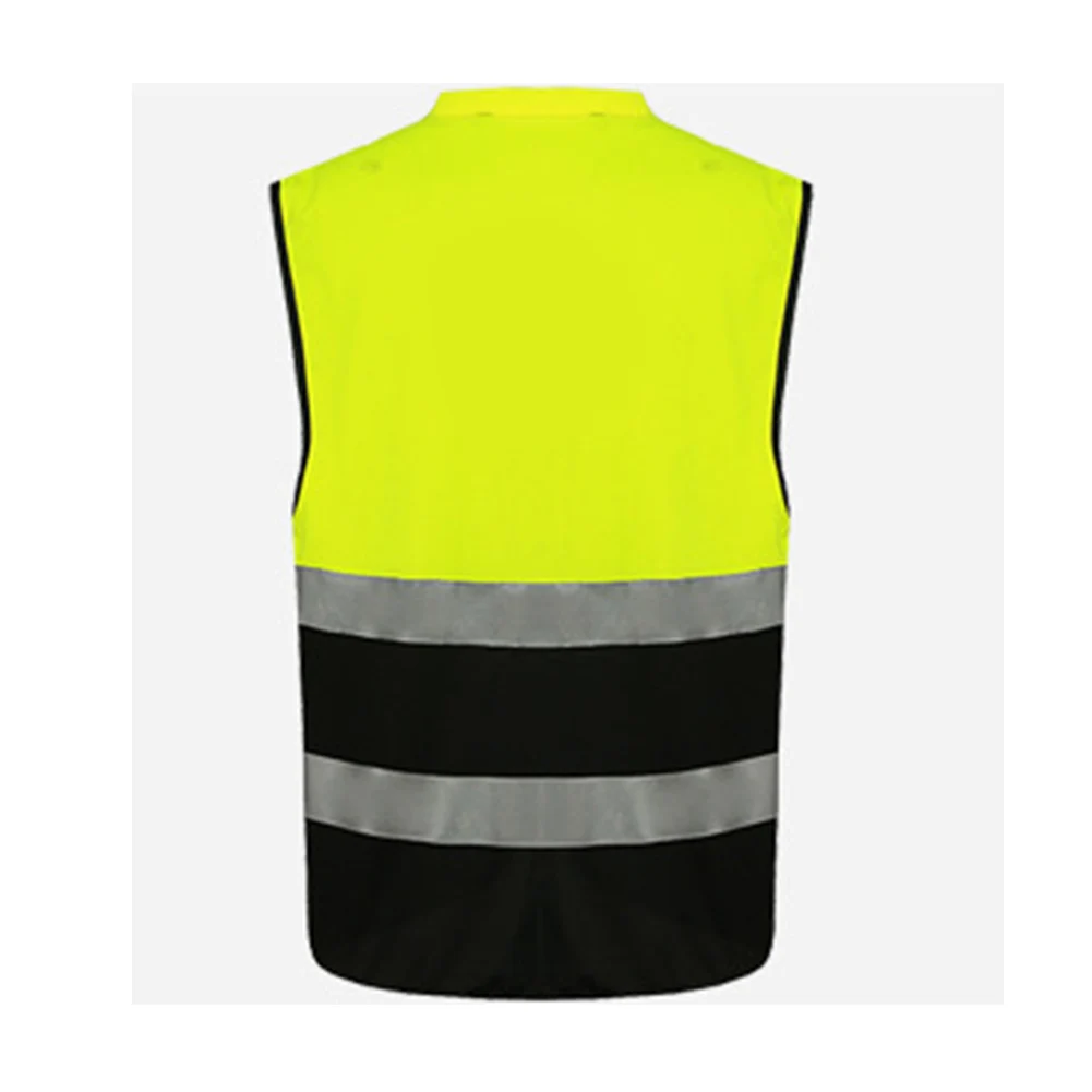 

Professional Security Reflective Vest Pockets Design Reflective Vest High Visibility Safety Straps Outdoor Cycling Zip