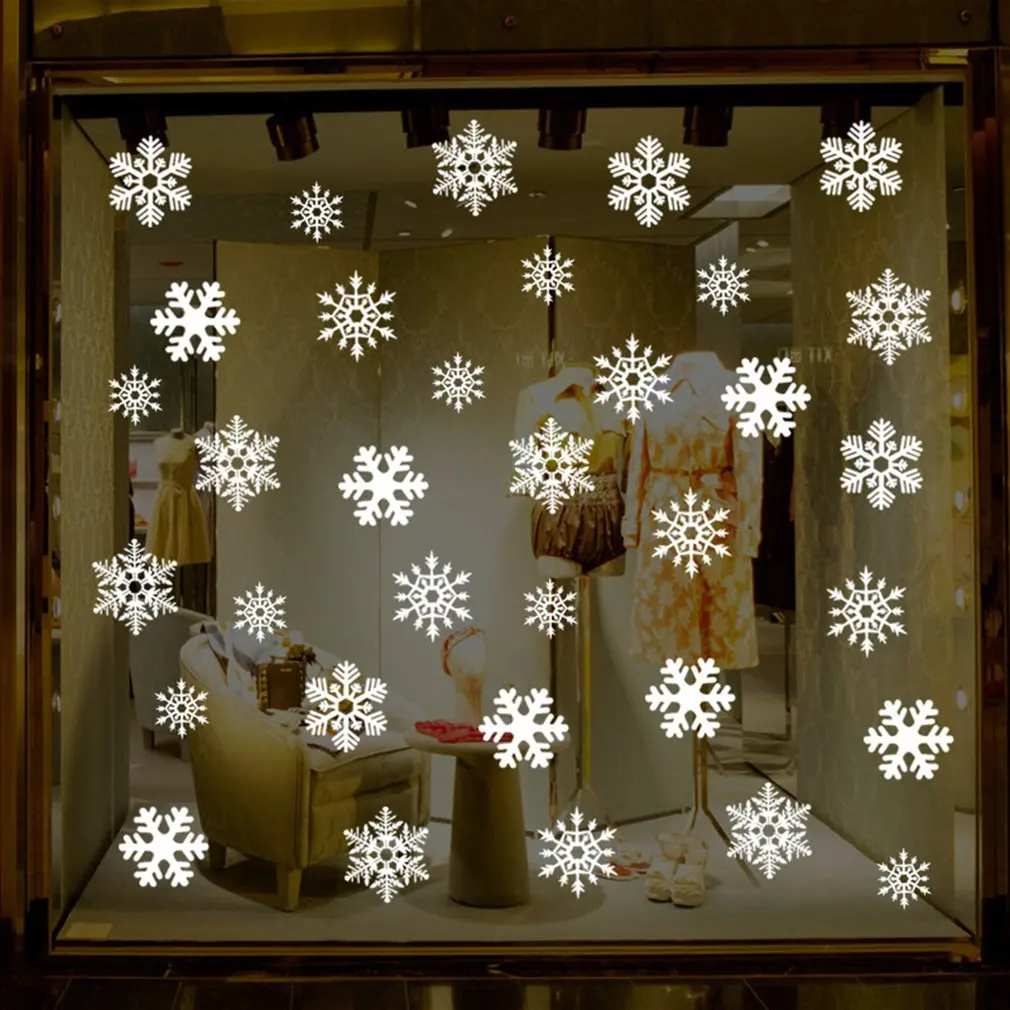 

Christmas Snowflake Decoration Removable Glass Stickers Shopping Mall Window Decoration Glass Stickers