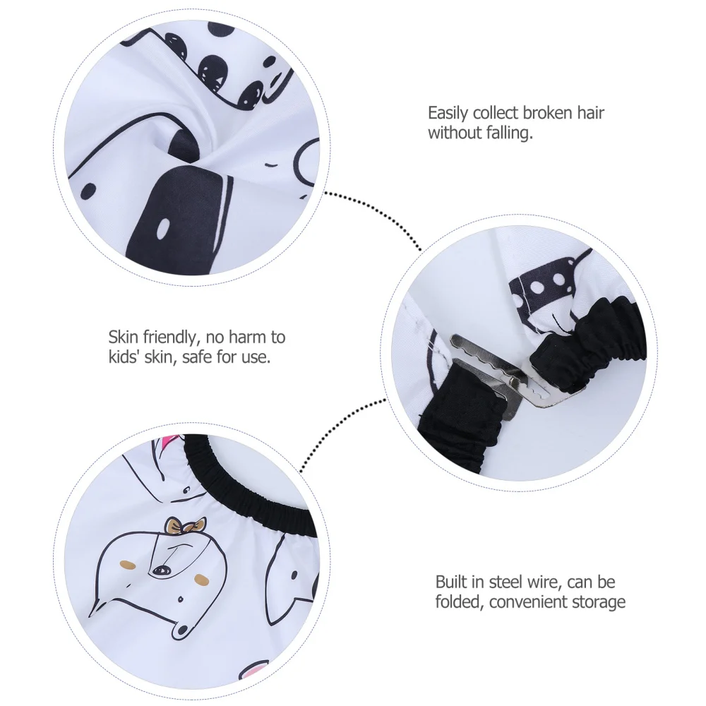 

Kids Barber Hairdressing Cape Cartoon Hair Cutting Cape Lovely Haircut Apron