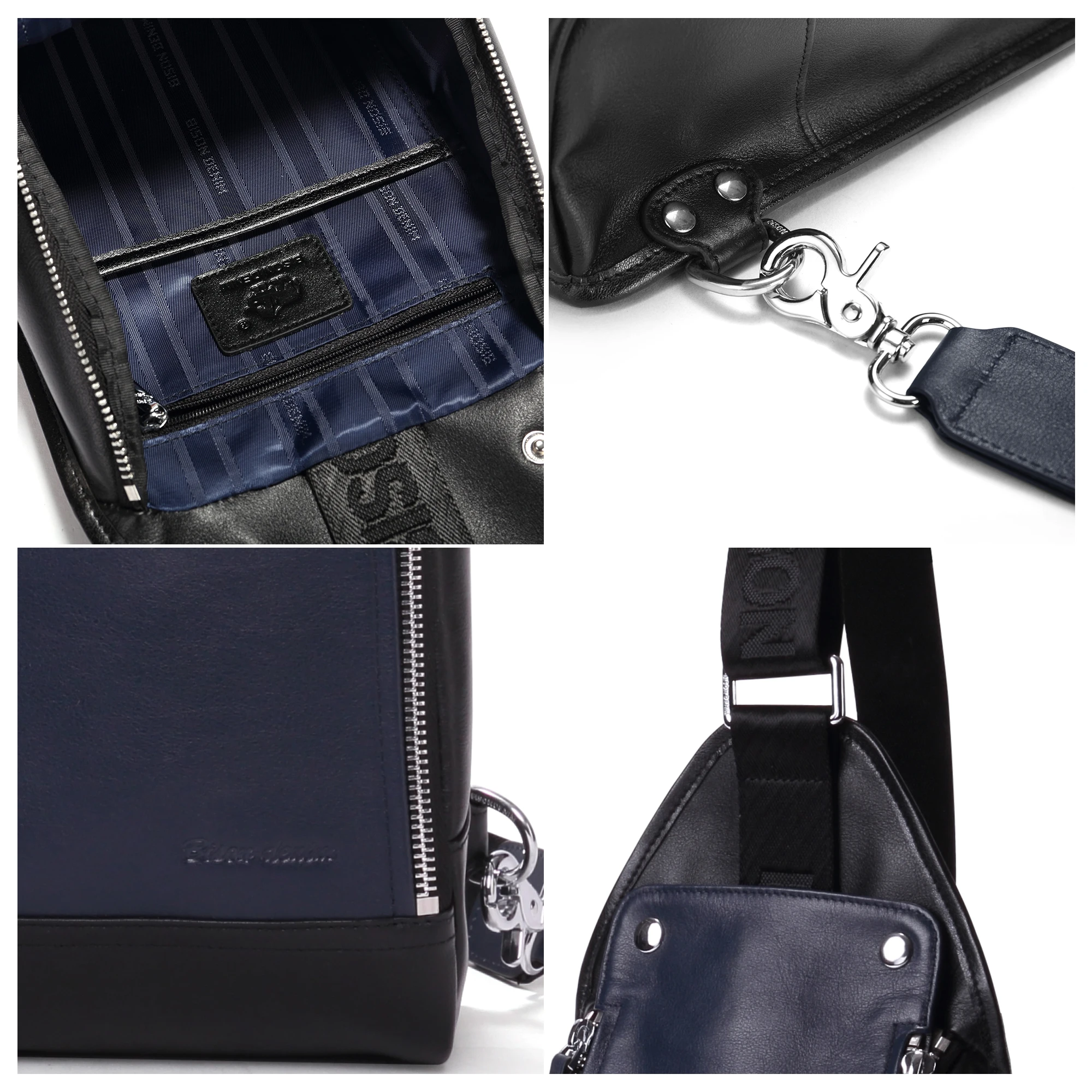 Мужская сумка-Кроссбоди BISON DENIM из натуральной кожи повседневная нагрудная сумка