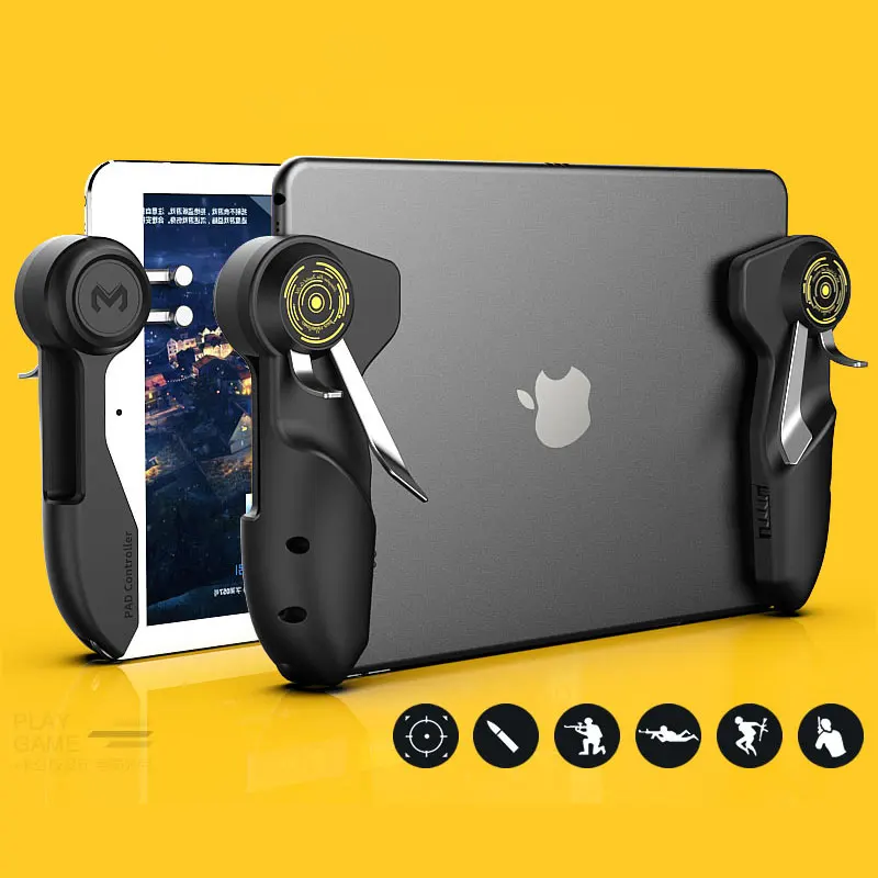 

PUBG Game Controller For Ipad Tablet Six Finger Joystick Handle Aim Button L1R1 Shooter Gamepad Trigger Console Accessories