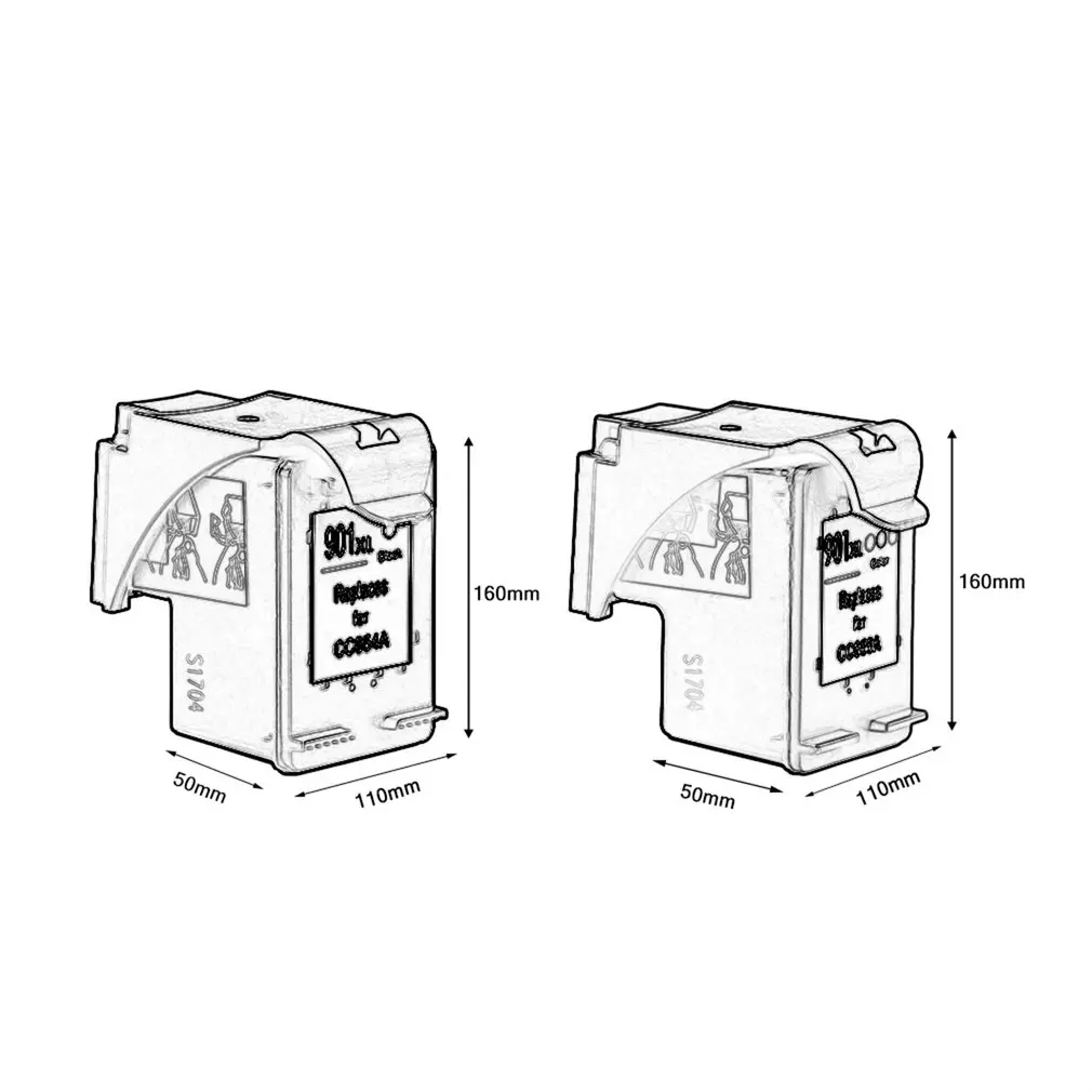 2 шт. 901 для hp XL Цвет/черный чернильные картриджи OfficeJet 4500 J4580 J4550 J4540 J4680 J4535