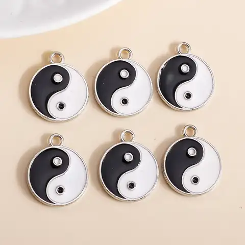 10 pieces.18*21 mm enamel pendants of kung fu Tychi pendants for necklaces and earrings, make the manufacture of jewelry handbags of a manhole ...