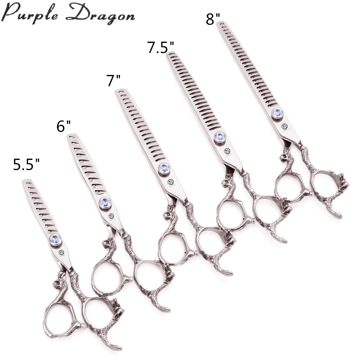 Парикмахерские ножницы Purple Dragon 5 дюйма 6 дюймов 7 8 Япония 440C 9006 # бриллиантовые для