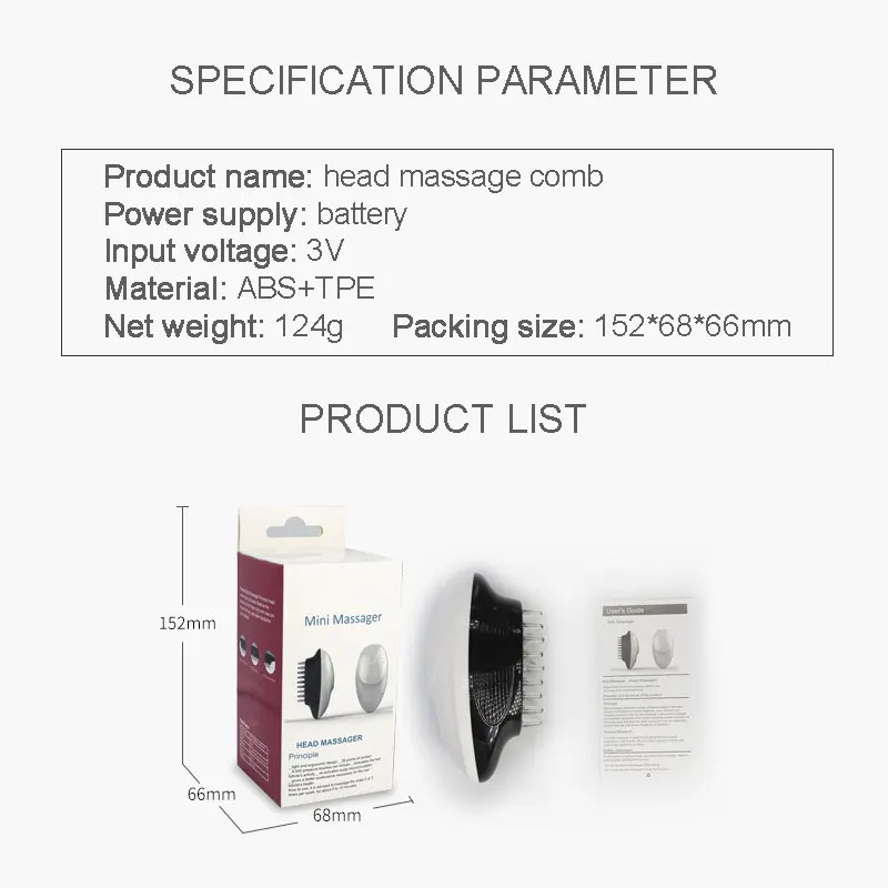 

Silicone Electric Scalp Massage Comb Releasing Scalp Fatigue Portable Easy -Operating Electric Brosse Massage Cuir Chevelu